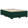 vidaXL Estrutura de cama sem colch&atilde;o 140x200 cm veludo verde-escuro