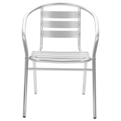 vidaXL Cadeiras de exterior empilháveis 4 pcs alumínio