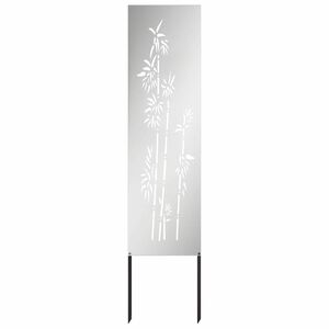 vidaXL Tela de Privacidade para Jardim Floral Prateado 32 x 140 cm