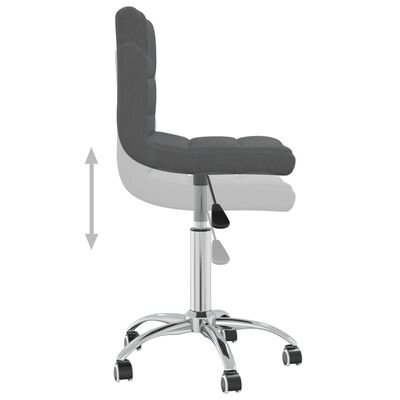 vidaXL Cadeira de escritório giratória tecido cinzento-escuro