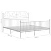 vidaXL Estrutura de cama metal 200x200 cm branco