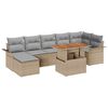 vidaXL Conjunto de Sof&aacute; de Jardim 8 unid. Bege Rattan Sint&eacute;tico