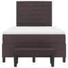 vidaXL Cama Box com colch&atilde;o Marrom Escuro 120 x 190 cm tecido