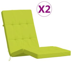 vidaXL Almofad&otilde;es cadeira terra&ccedil;o 2 pcs tecido oxford verde brilhante