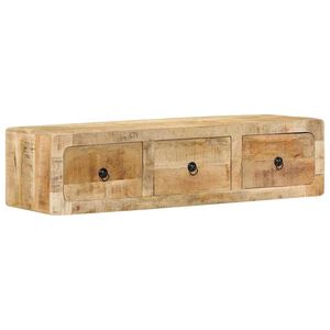 vidaXL Arm&aacute;rio de TV para parede 100x32x25 cm mangueira &aacute;spera maci&ccedil;a
