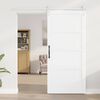 vidaXL Porta Deslizante Branco 93 x 202 cm Madeira de Pinheiro S&oacute;lida