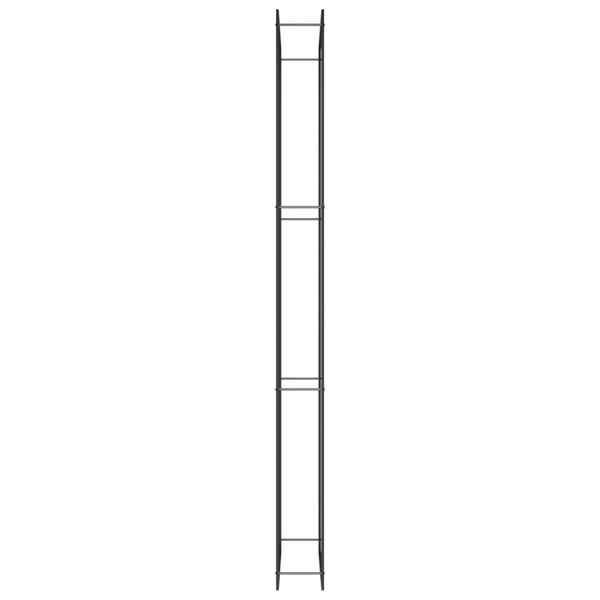 vidaXL Suporte para lenha 110x28x312 cm aço preto mate