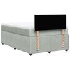 vidaXL Cama boxspring com colch&atilde;o 120x190 cm veludo cinzento-claro