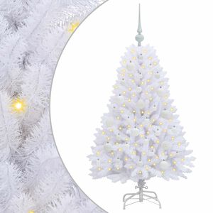 vidaXL &Aacute;rvore de Natal Articulada Artificial Branco 120 cm PVC e A&ccedil;o