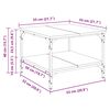 vidaXL Mesa de centro 55x55x40 cm derivados de madeira carvalho fumado