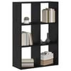 vidaXL Gabinete de Livros Carvalho Preto 69,5 x 29 x 103,5 cm