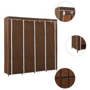 vidaXL Roupeiro com 4 compartimentos 175x45x170 cm castanho