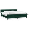 vidaXL Cama com molas/colch&otilde;es 180x210 cm veludo verde-escuro