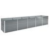 vidaXL Canteiro elevado de jardim 400x80x77cm a&ccedil;o galvanizado cinzento