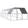 vidaXL Galinheiro de exterior 3x12x2 m a&ccedil;o galvanizado
