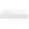 vidaXL Prateleiras de parede suspensas 2 pcs 23x23,5x3,8cm MDF branco