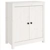 vidaXL Aparador 70x35x80 cm madeira de pinho maci&ccedil;a branco