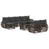 vidaXL Conjunto de Sof&aacute; de Jardim 10 unid. Cinza e Cinza Escuro