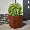 vidaXL Garden Planters 2 pcs 40x40x40 cm a&ccedil;o resistente &agrave;s intemp&eacute;ries