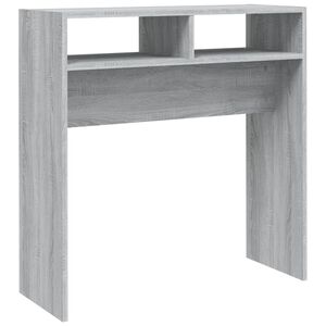 vidaXL Mesa consola 78x30x80 cm derivados de madeira cinzento sonoma