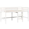 vidaXL Cama alta c/ escada e telhado 80x200 cm pinho maciço branco
