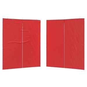 vidaXL Lateral de Tenda para Festa 2 unid. 200 x 195 cm Vermelho