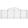 vidaXL Cestos gabi&atilde;o arqueados 10pcs 200x50x60/80 cm ferro galvanizado