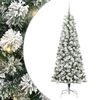 vidaXL &Aacute;rvore de Natal Articulada Artificial Verde e Branco 210 cm