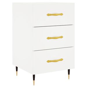 vidaXL Mesa de cabeceira 40x40x66 cm derivados de madeira branco