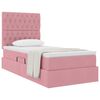 vidaXL Cama com arruma&ccedil;&atilde;o e colch&atilde;o Rosa 90 x 200 cm Veludo