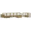 vidaXL 10 pcs conjunto de sof&aacute;s de jardim madeira de pinho impregnada