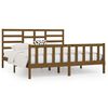 vidaXL Estrutura de cama 200x200 cm pinho maci&ccedil;o castanho mel