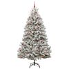 vidaXL Árvore de Natal Artificial Verde e Branco 270 cm PVC e Metal