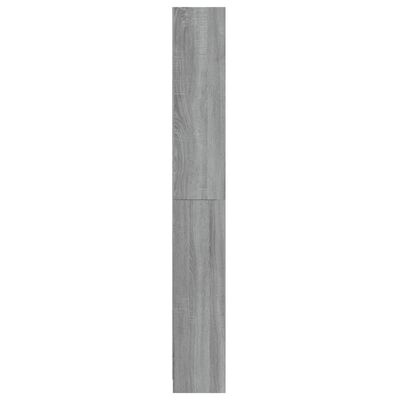 vidaXL Estante 5 prat. 80x24x175cm derivados madeira sonoma cinzento