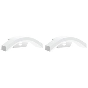 vidaXL Candeeiros parede LED exterior c/ sensor 2 pcs alum&iacute;nio branco