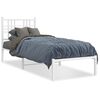 vidaXL Estrutura de cama com cabeceira 80x200 cm metal branco