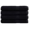 vidaXL Toalhas de sauna premium SOLUND 4 pcs 80x200 cm 600 gsm preto