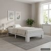 vidaXL Estrutura de cama 90x200 cm pinho maciço branco