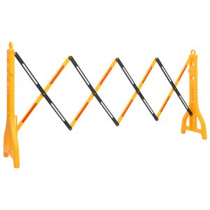 vidaXL Barreira de tr&acirc;nsito dobr&aacute;vel 250x38x96 cm amarelo e preto