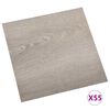 vidaXL Pranchas de Piso 55 pcs Cinzento-acastanhado 5,11 m&sup2; PVC