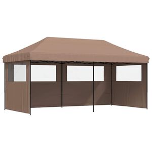 vidaXL Tenda de Festa Castanho 292 x 580 x 315 cm Tecido Oxford