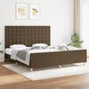 vidaXL Estrutura de cama 180x200 cm tecido castanho-escuro