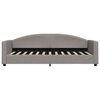 vidaXL Sofá-cama 80x200 cm tecido cinzento-acastanhado