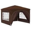vidaXL Tenda de Festa Pop-up 290 x 290 x 245 cm Castanho