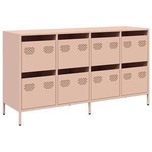 vidaXL Aparador 135x39x73,5 cm a&ccedil;o laminado a frio rosa