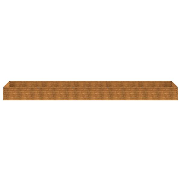 vidaXL Canteiro elevado de jardim 482x100x36 cm aço corten