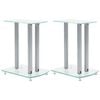 Suporte para alto-falantes de alumínio + vidro de segurança, 2 pcs