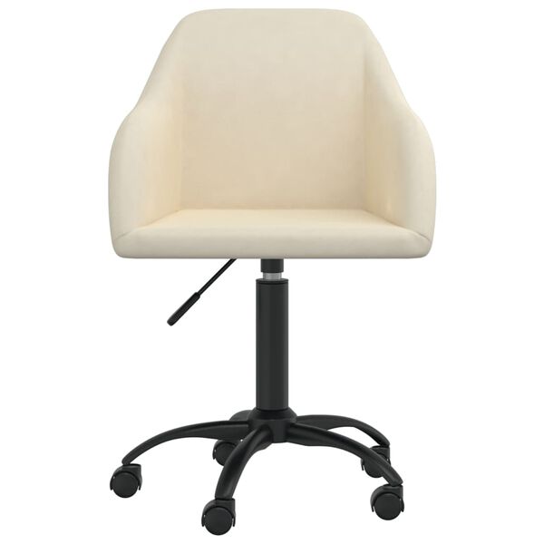 vidaXL Cadeiras de jantar girat&oacute;rias 4 pcs veludo cor creme