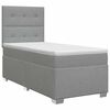 vidaXL Cama box spring com colch&atilde;o Cinzento-claro 80 x 200 cm Tecido