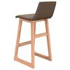vidaXL Bancos de bar 2 pcs tecido castanho